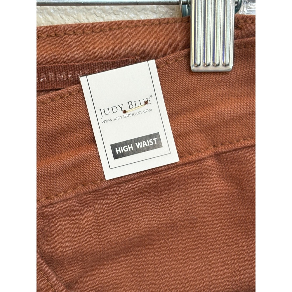 NWT Judy Blue Camel Garment Dyed High Waist Wide Leg Crop Jeans 14W JB88805 - Picture 7 of 11